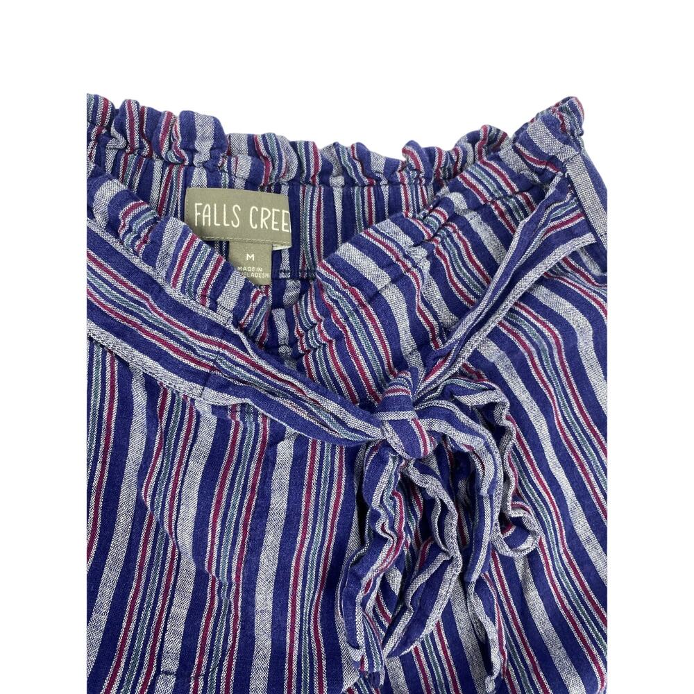 2 pair Womens SZ Medium Short Cotton Aerie Falls Creek Cinch Tie Brown Blue - Picture 3 of 4